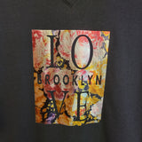 Love Brooklyn Women's V-neck Tee Black/Floral
