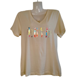 Love Brooklyn Floral Women's V-neck Tshirt