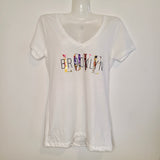 Love Brooklyn Floral Women's V-neck Tshirt